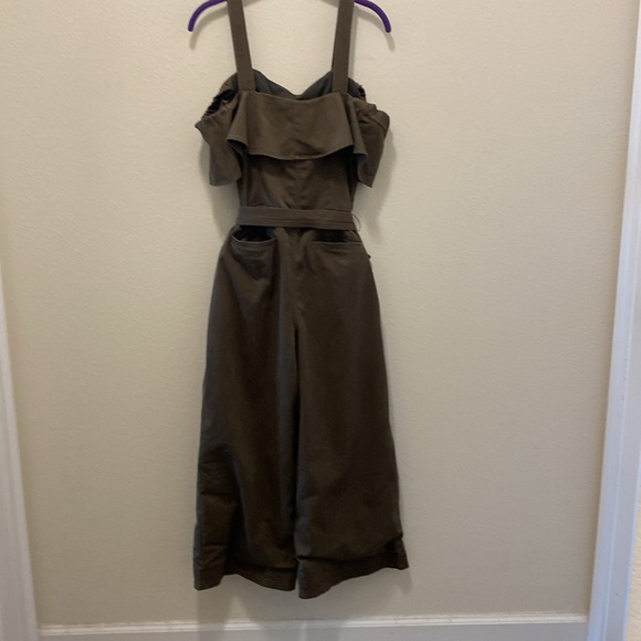 Banana Republic Twill Off The Shoulder Brown Jumpsuit - Picture 8 of 9